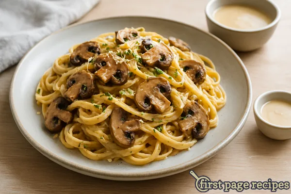 Mushroom Brandy Cream Pasta