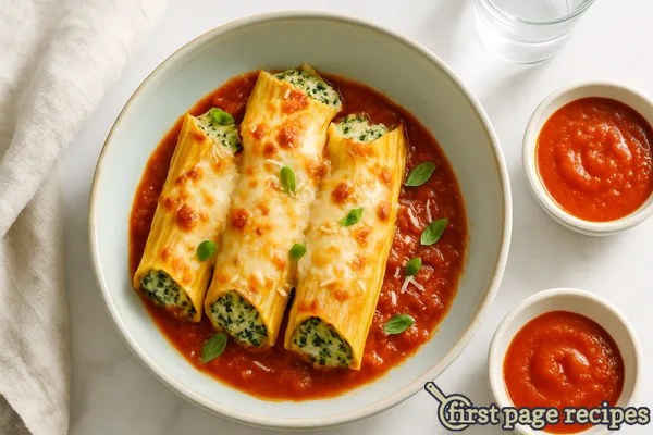 Overnight Spinach Manicotti