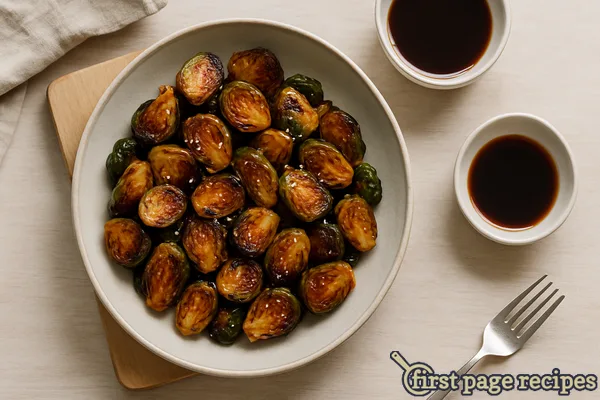 Pan Fried Honey Soy Brussels Sprouts