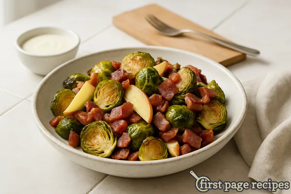 Roasted Brussels Sprouts With Apple And Bacon