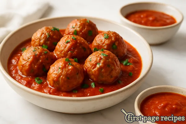 Turkey Meatballs In Tomato Sauce