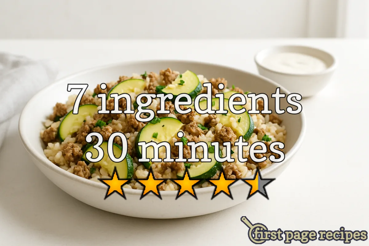 recipe image Zucchini Beef Rice Skillet