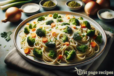 Angel-Hair Pasta With Herbed Chicken and Vegetables